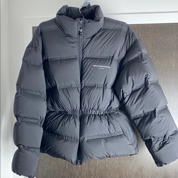 Alexander Wang Jackets & Blazers - Alexander Wang Black Quilted Puffer Jacket with Elastic Waist